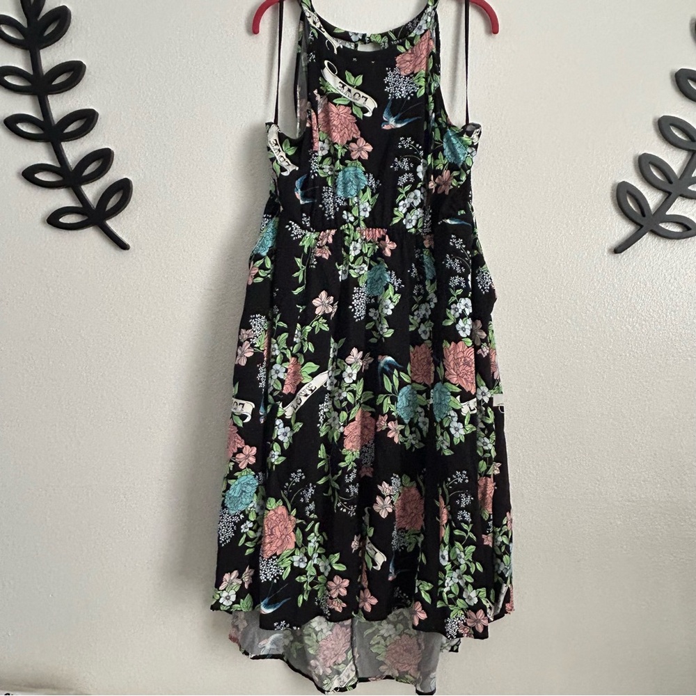 Torrid Floral Halter Neck High Low Dress | Size 2 - Picture 6 of 15